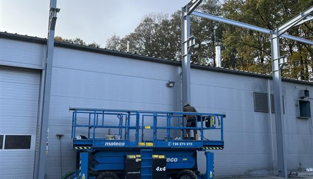 Montáž ocelové konstrukce haly - Všechovice u Hranic na Moravě