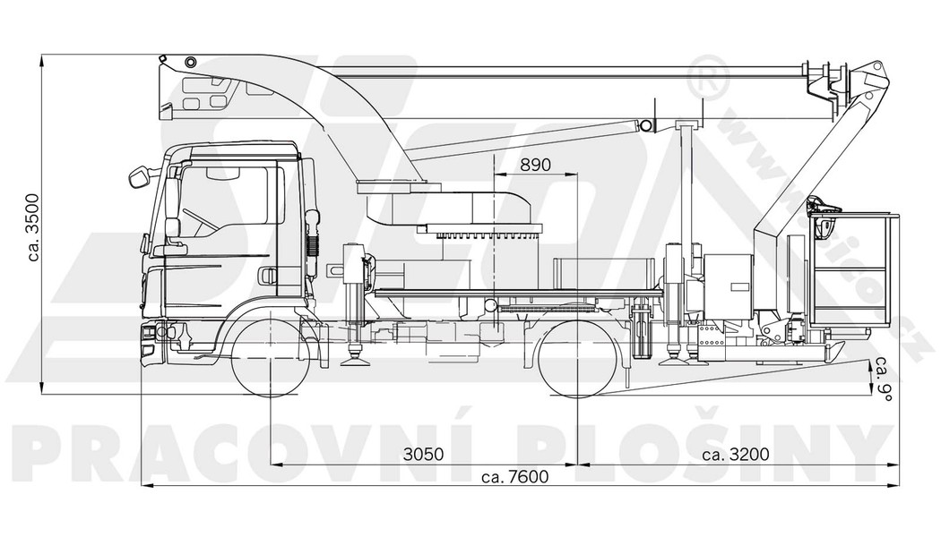 MAN TGL Palfinger P300KS_rozmery_01