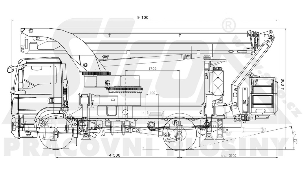 SICO - MAN TGM 4x4 - Palfinger P370KS_dlouhy_rozmery_01