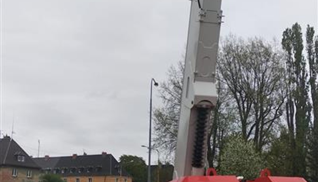 Projekt OC Silesia Opava – práce na hlavním pylonu